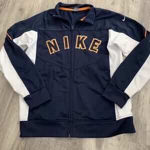 Vintage NIKE Run Wind Track Jacket Boys XL Blue Full Zip Embroidered NME 920220